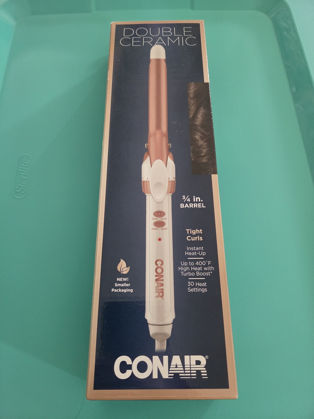 Conair Double Ceramic 3/4" Barrel Curling Iron - Rose Gold/White